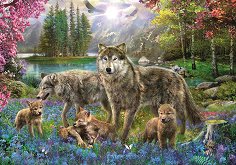 Семейство вълци - пъзел
