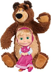 Кукла Маша и плюшена играчка Мечока - Simba - 