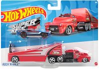 Метално камионче с количка Mattel - Rock 'n Race - 