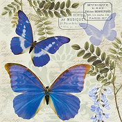 Салфетки за декупаж Ambiente - Сини пеперуди