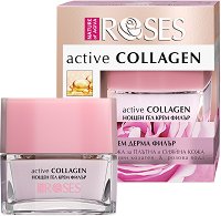 Nature of Agiva Roses Active Collagen Night Gel Cream - душ гел