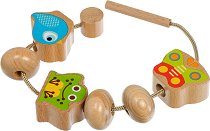 Дървена низанка Lucy & Leo - Животни и насекоми - играчка