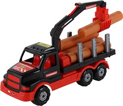 Детски камион с дървени трупи Mammoet - детска бутилка