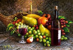 Плодове и вино - пъзел