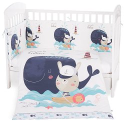 Бебешки спален комплект от 6 части - Happy Sailor - 