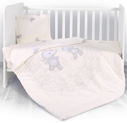 Бебешки спален комплект от 4 части с олекотена завивка - Happy Hippo - продукт