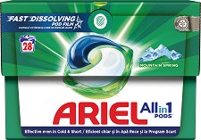 Капсули за пране Ariel 3 in 1 Pods Mountain Spring - продукт