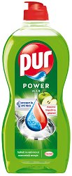 Препарат за миене на съдове с аромат на ябълка - Pur Power - 