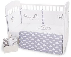 Бебешки спален комплект от 3 части - Little Angel Clouds EU Stile - 