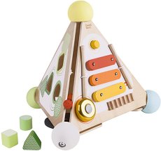 Дървена дидактическа пирамида Classic World - играчка
