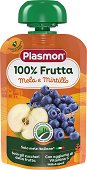 Plasmon - Плодова закуска с ябълки и боровинки - пюре