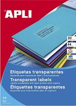 Прозрачни правоъгълни етикети за принтиране Apli
