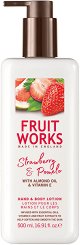 Fruit Works Strawberry & Pomelo Hand & Body Lotion - спирала