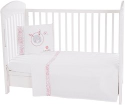 Бебешки спален комплект от 3 части - Pink Bunny EU Style - продукт