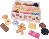 Детска дървена кутия с бисквити Bigjigs Toys - играчка