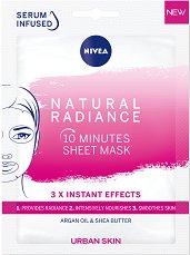 Nivea Natural Radiance 10 Minutes Sheet Mask - боя