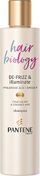 Pantene Hair Biology De-frizz & Illuminate Shampoo - 