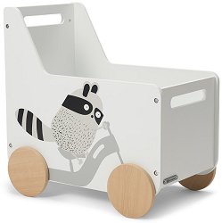 Дървен кош за играчки KinderKraft Racoon - чаша