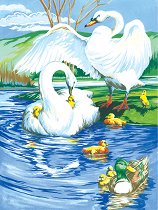 Рисуване по номера Royal & Langnickel - Лебеди