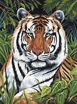Рисуване по номера с акрилни бои - Тигър