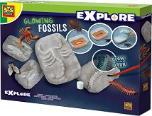 Направи си сам SES Creative - Светещи вкаменелости - играчка