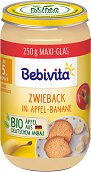 Bebivita - Био каша с ябълка, банан и сухар - 
