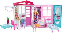 Кукла Барби с къща и обзавеждане - Mattel - кукла