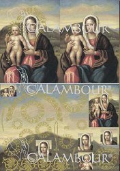 Декупажна хартия Calambour - Дева Мария и Младенеца 21