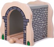Дървен сив тунел Bigjigs Toys - играчка