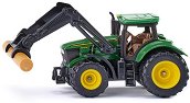 Метален трактор с щипки Siku John Deere 6215R - играчка