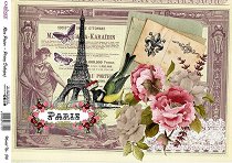 Декупажна хартия - Парижки пейзаж