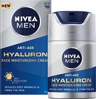 Nivea Men Anti-Age Hyaluron Face Moisturising Cream - SPF 15 - серум