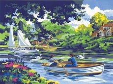 Рисуване по номера Royal & Langnickel - Разходка по реката