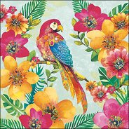 Салфетки за декупаж - Тропически папагал