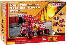 Детски метален конструктор Tronico - Пожарни камиони 7 в 1 - 