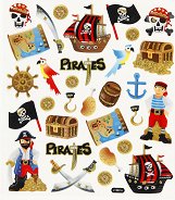 Самозалепващи стикери - Пирати