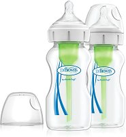 Бебешки шишета за хранене с широко гърло - Options+ 270 ml - 