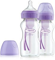 Бебешки шишета за хранене с широко гърло - Options+ 270 ml - 