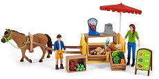 Подвижен фермерски магазин с фигурки Schleich - играчка