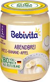 Bebivita - Био млечна каша "Лека нощ" с грис, банан и ябълка - 