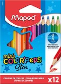 Къси цветни моливи Maped Star
