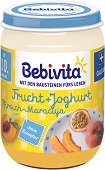 Био плодов дует с йогурт, праскова и маракуя Bebivita - пюре