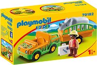 Детски конструктор - Playmobil Джип с ремарке - 