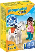 Playmobil 1.2.3 - Ездач с кон - 