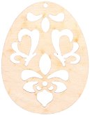 Дървено великденско яйце с орнаменти