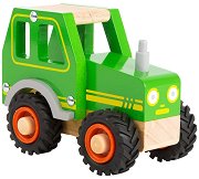 Дървен трактор - играчка