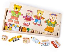 Дървени фигури Bigjigs Toys - Семейство мечета - играчка
