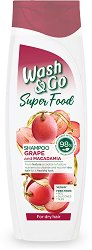 Wash & Go Super Food Grape & Macadamia Shampoo - гел