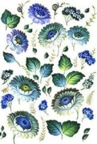 Декупажна хартия CADENCE - Сини цветя