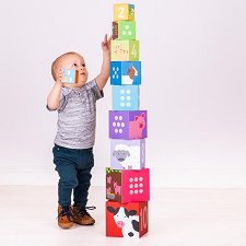 Кула от кубчета - Животни и числа - образователен комплект